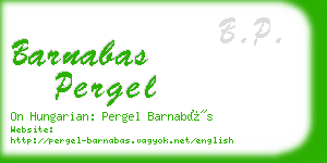 barnabas pergel business card